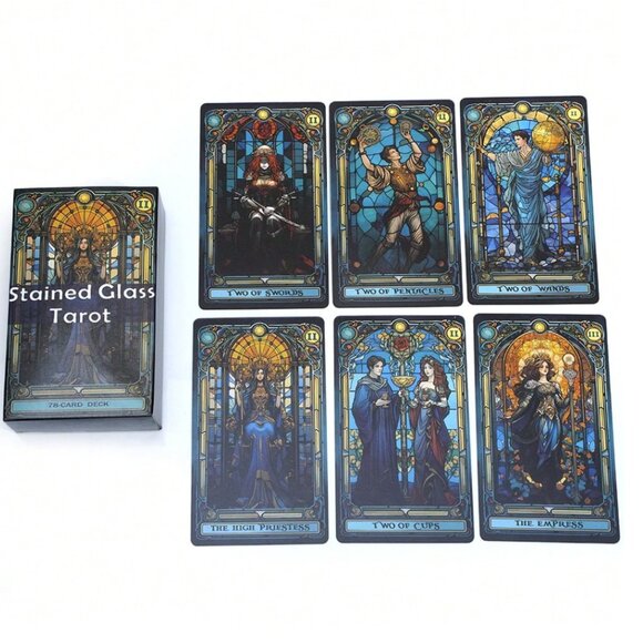 Stained Glass Tarot 78 Card Deck NWT - Picture 3 of 5